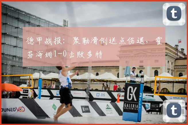 德甲战报：聚勒滑倒送点伤退，霍芬海姆1-0击败多特
